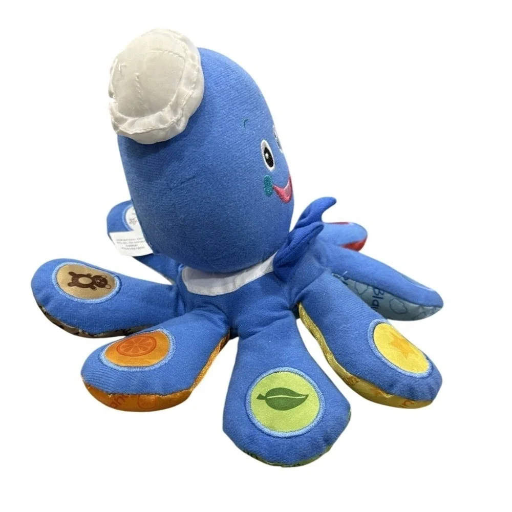 Disney Baby Einstein Kids II Musical Octopus Plush Toy Learning Colors Sewn Eyes